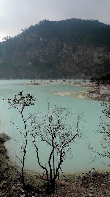 Kawah Putih (English: White Crater) is a striking crater lake and tourist spot in a volcanic crater about 50 km south of Bandung in West Javain Indonesia. 

The volcano is a staggeringly beautiful and somewhat eerie mist-shrouded, highly acidic lake.  The smell of sulphur permeates and wisps of smoke rise from the lake. You may wish to pack a face mask or scarf to cover your face, although plenty of sellers offer masks for sale.

The lake’s elevation is around 2,200 metres which means it can get decidedly chilly, so bring a jacket.

#LifeAtExpedia