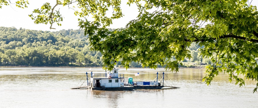 Augusta Kentucky Ferry Crossing Ohio River