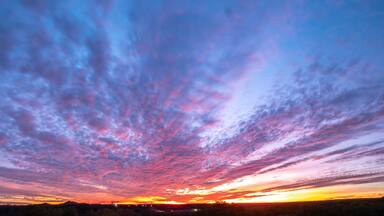 Colorful Skies At Dusk Over the Texas Open Spaces