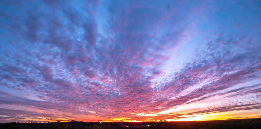 Colorful Skies At Dusk Over the Texas Open Spaces