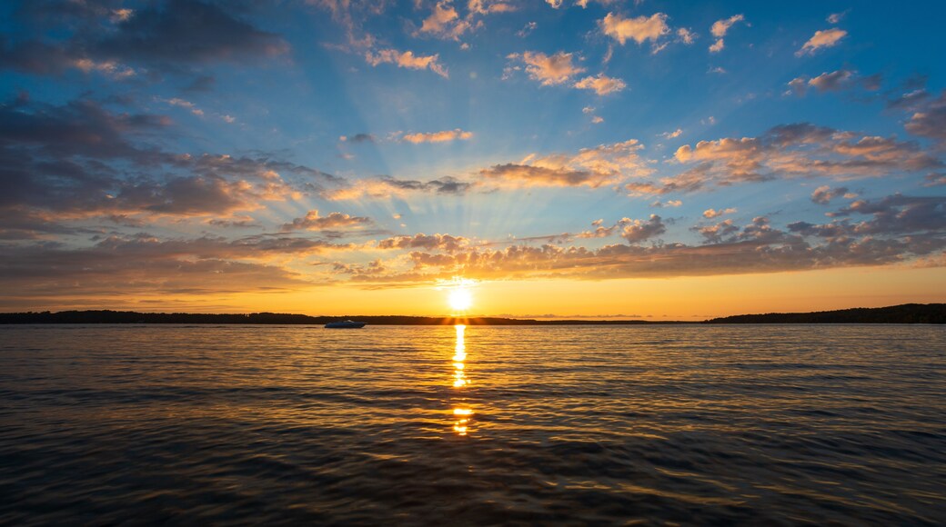 Sunset over Torch Lake in northern Michigan