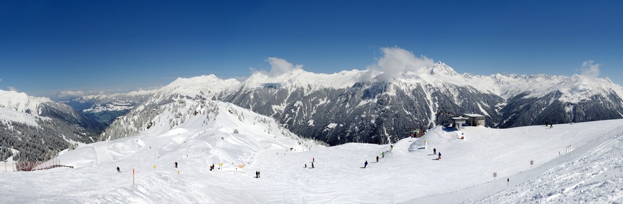 180° Panorama Silvretta Skigebiet Montafon Wintersport