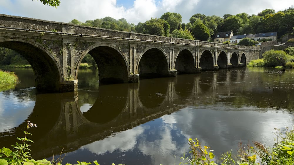 Historic Bridge over the River Nore near Inistioge, Ireland.