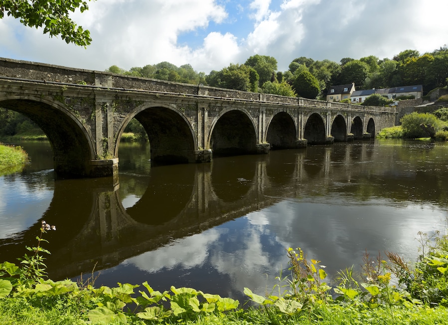 Historic Bridge over the River Nore near Inistioge, Ireland.