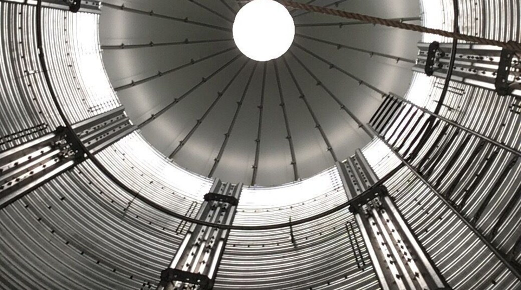 This photo is the view looking up into The Corn Crib restaurant’s silo-inspired entrance. Shelby, Iowa.
#Details