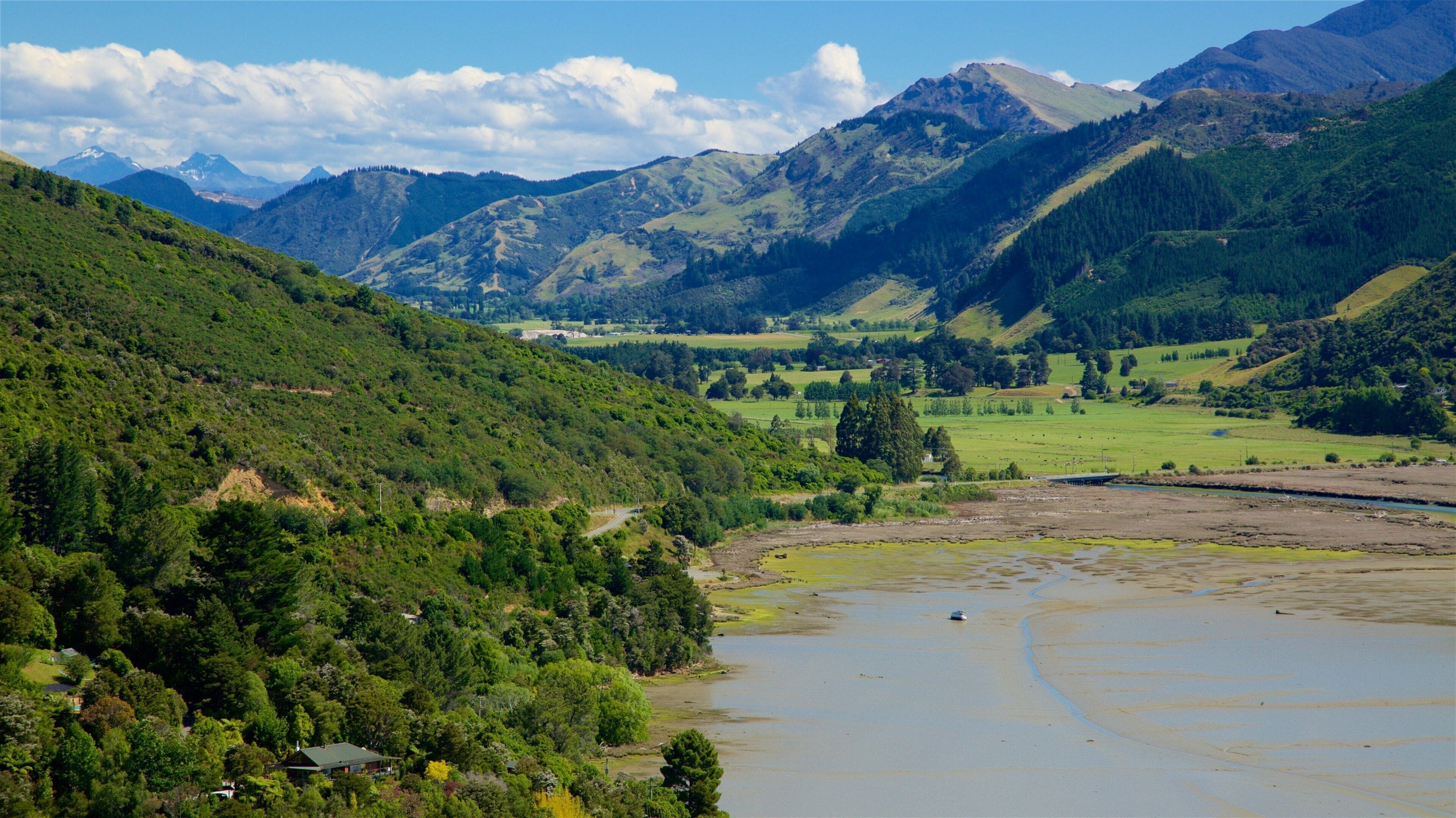 Marlborough featuring mountains, tranquil scenes and forests