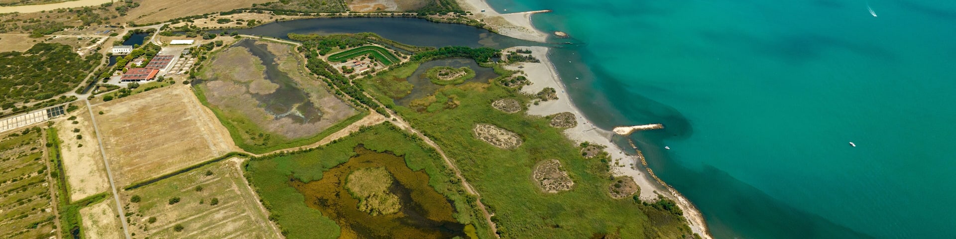 Aerial view of the Ionian coast of Basilicata, Italy.