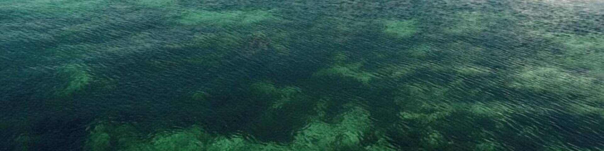 View from our water villa at El Nido Apulit Island Resort, Phillipines...don't know how but the sky always looks like this, clouds are on the horizon and sky will have shades of blue... Combined with pristine water is truly beautiful