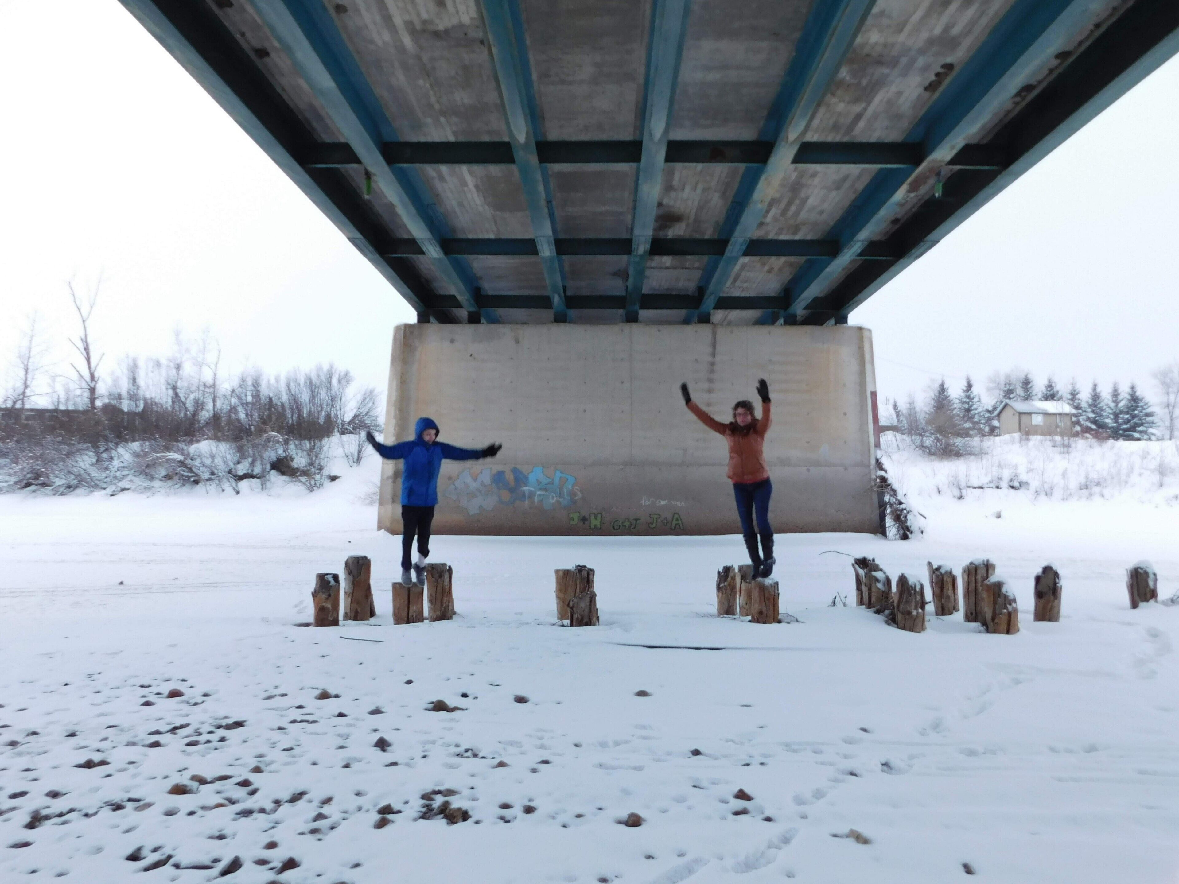 Under the Manning Bridge in Winter. 