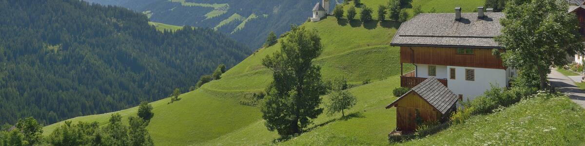 The Saint Barbara church in La Val