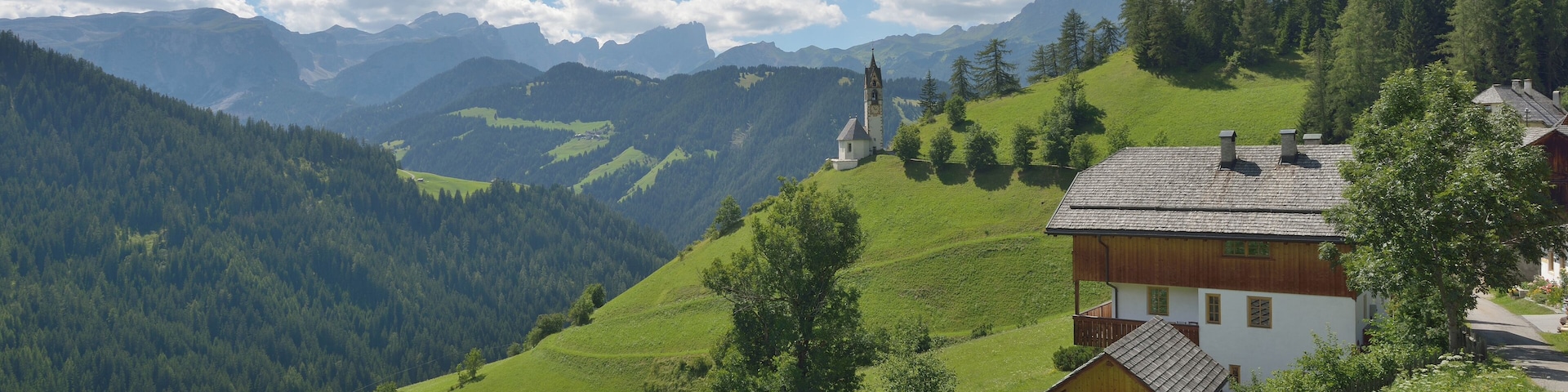 The Saint Barbara church in La Val