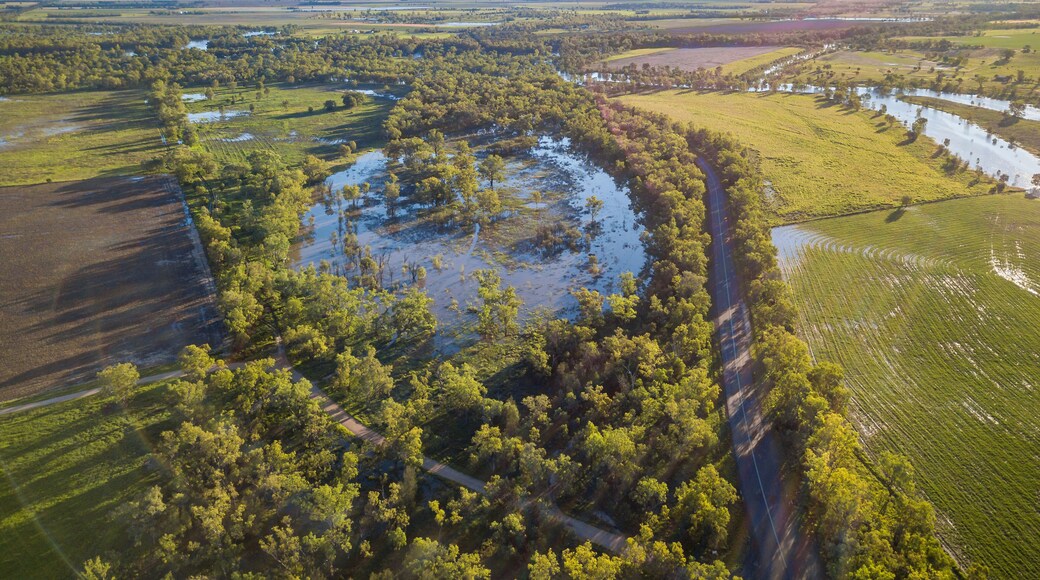 If its flooded, forget it. Rising flood waters in Chinchilla, Queensland, Australia