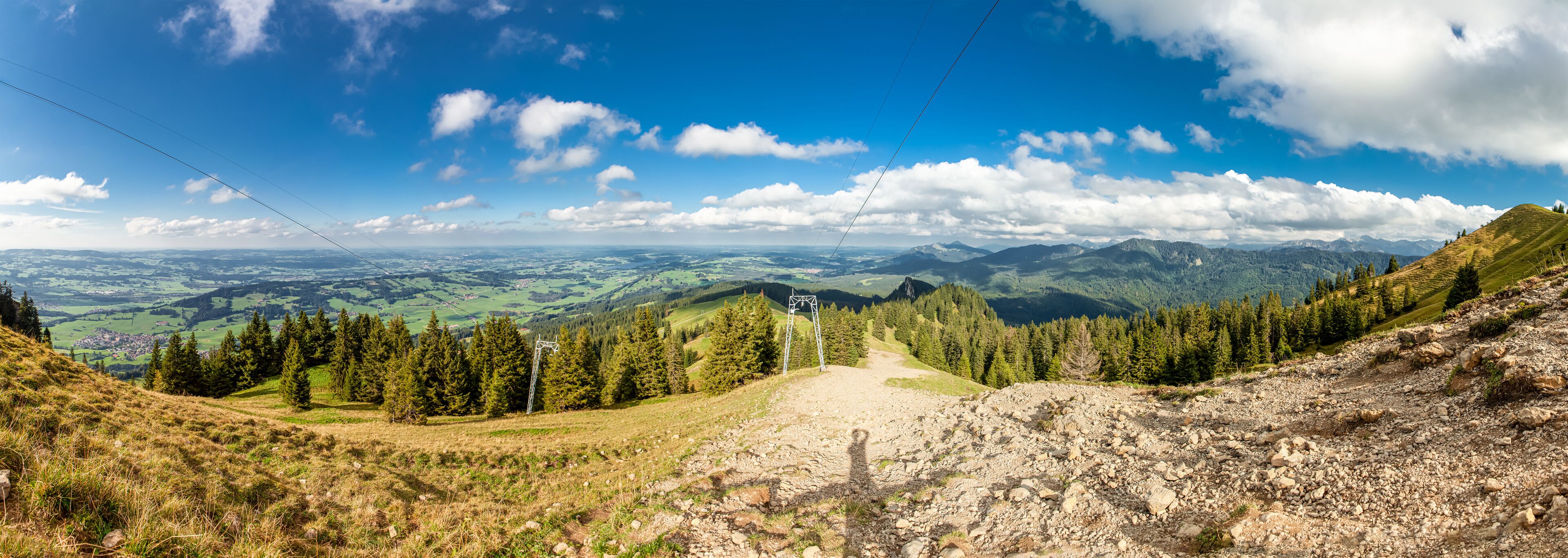 Panorama from Grünten in Allgäu - Bavaria - Germany
