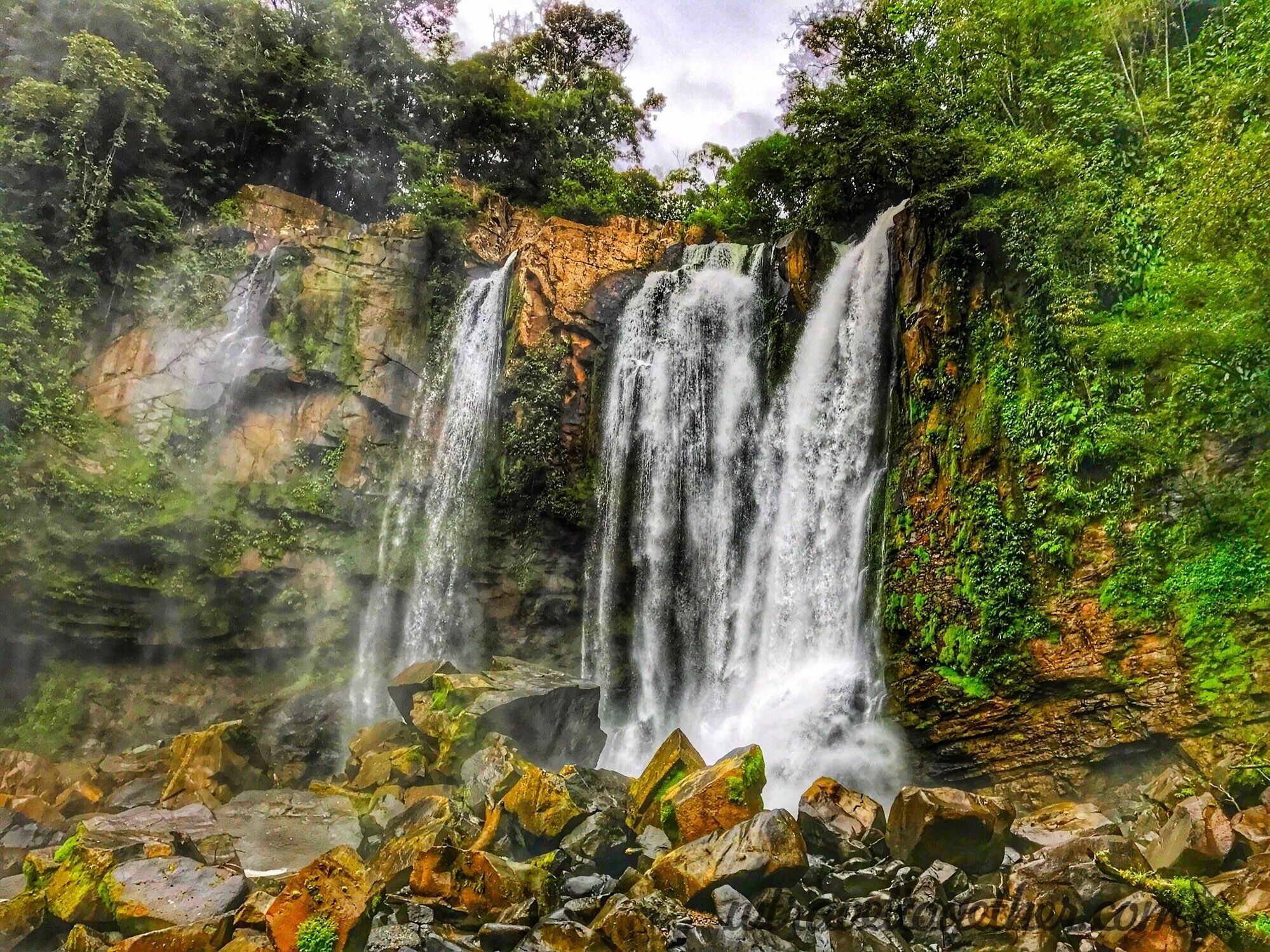 Nauyaca Waterfalls (upper fall). Join a horseback tour for a unique experience.
