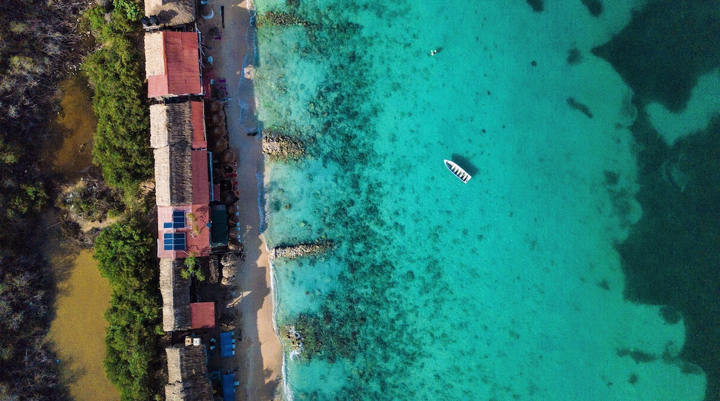 drone view baru cartagena colombia caribbean