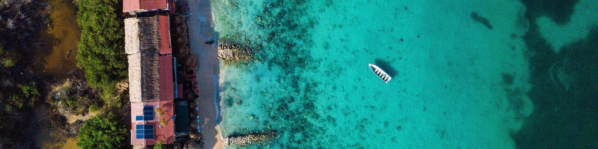 drone view baru cartagena colombia caribbean