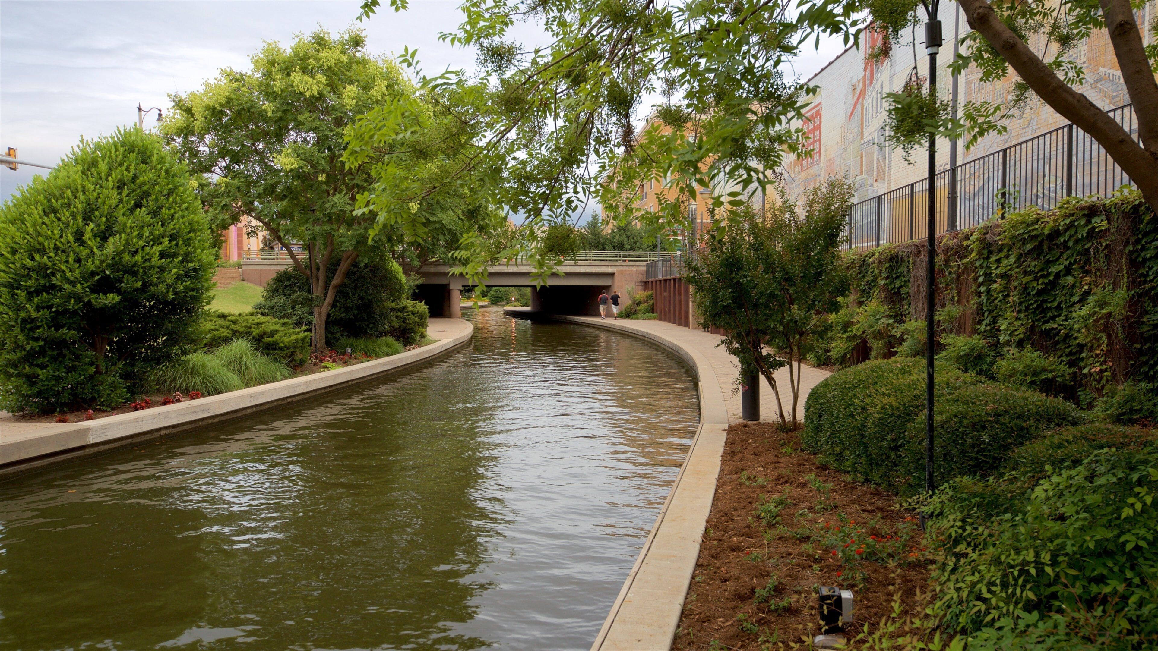 Bricktown showing a river or creek
