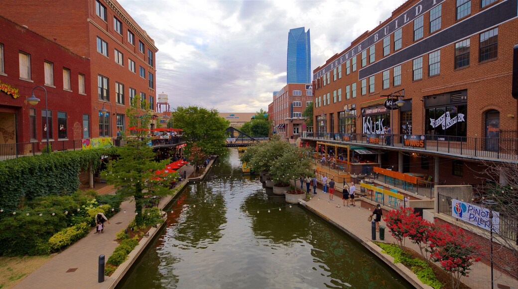 Bricktown showing a river or creek