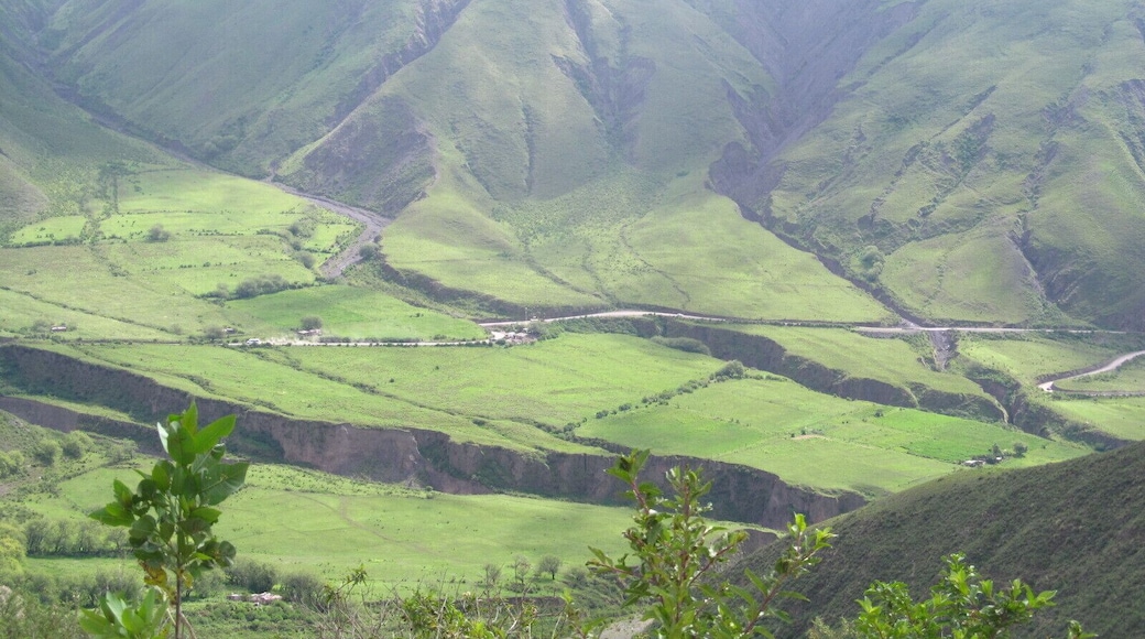 Sinuous road from Cachi to Salta. In some parts of the road, there is place for one car, quite exciting!