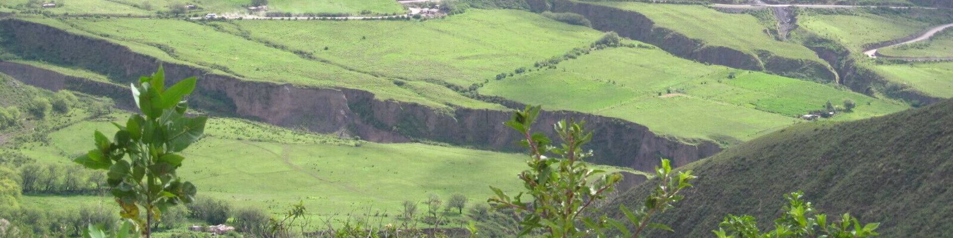 Sinuous road from Cachi to Salta. In some parts of the road, there is place for one car, quite exciting!