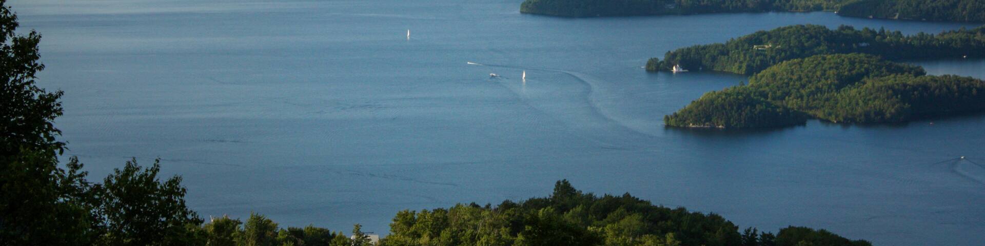 lake memphremagog for the top of mont owls head