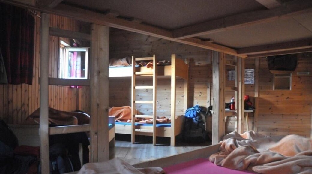 Sleeping arrangements in an Alps hut