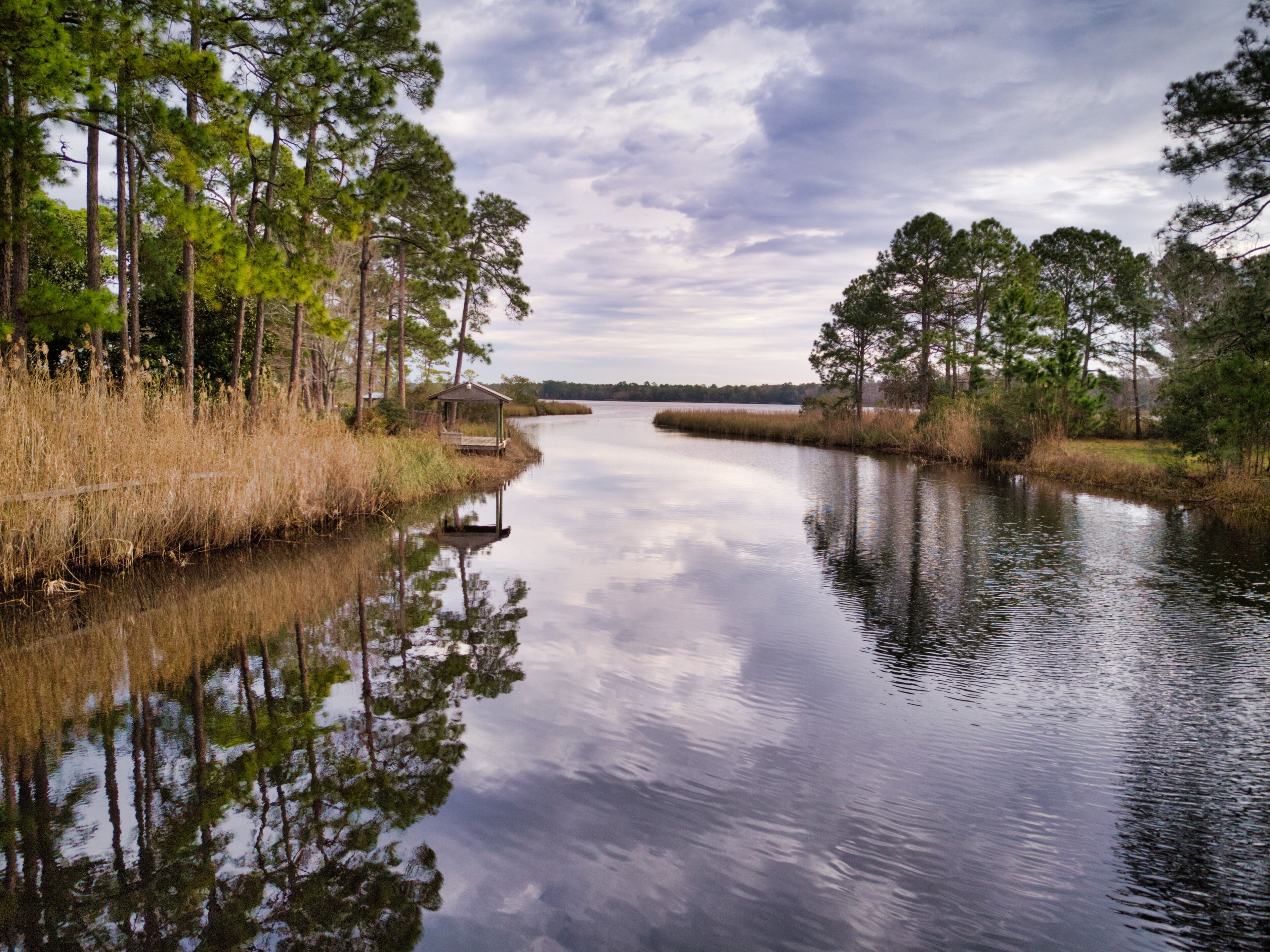 Cloudy Afternoon at Basin Bayou in Freeport, Florida