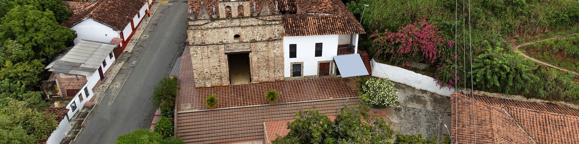 Olaya, Antioquia - Colombia. November 15, 2023. Aerial view with drone of the municipality located in the western region of the department