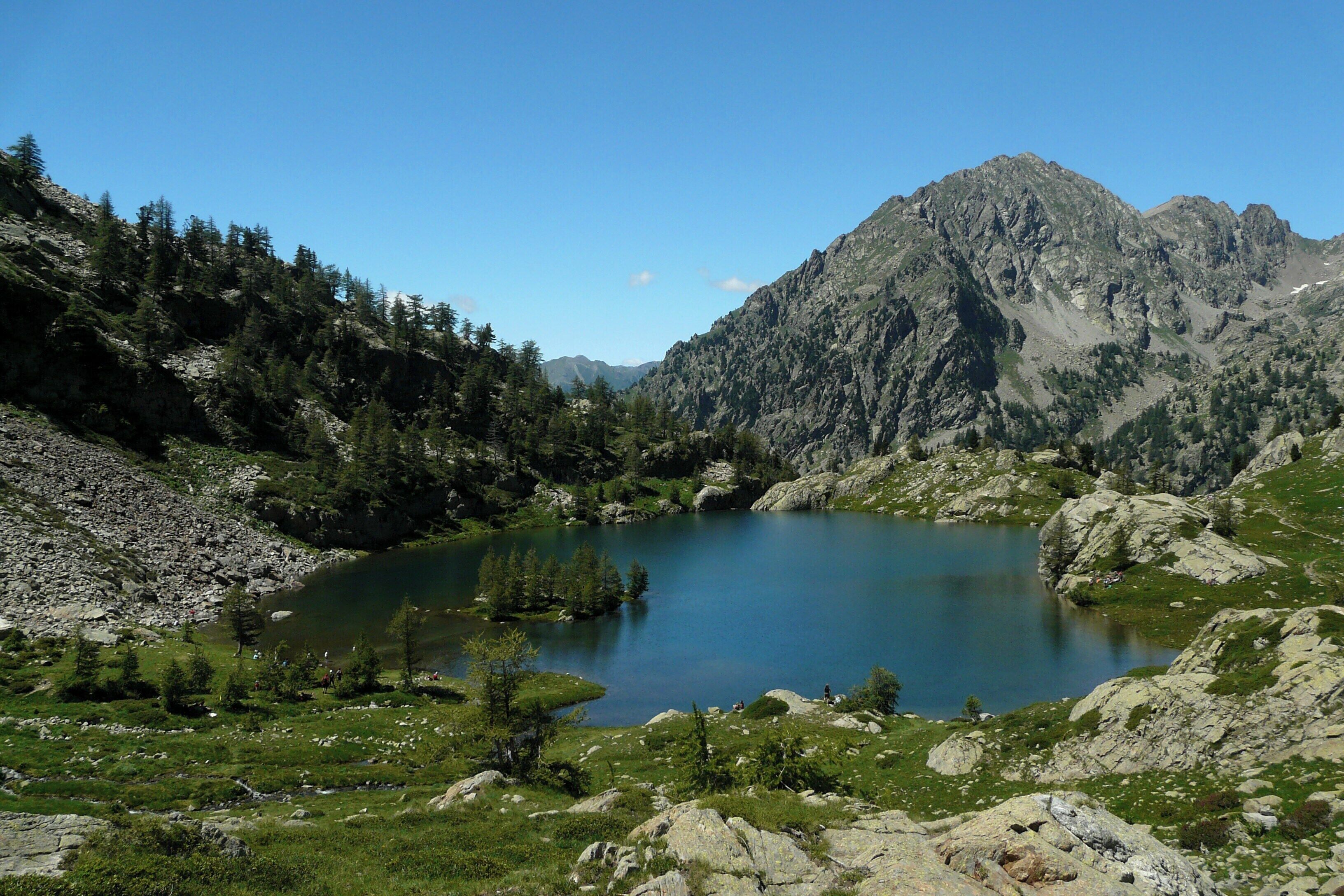 Trécolpas lake and mount Pélago (2768 m), Mercantour national park, Maritime Alps, France