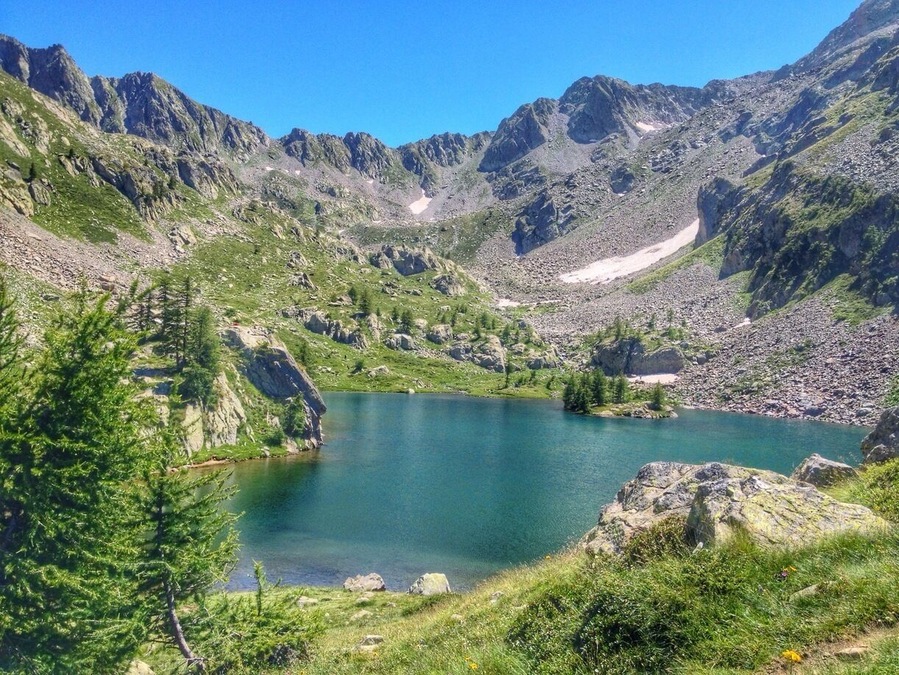 I took this photo of Lac de Trécolpas during a hike from St. Martin de la Vésubie in the French Alps.