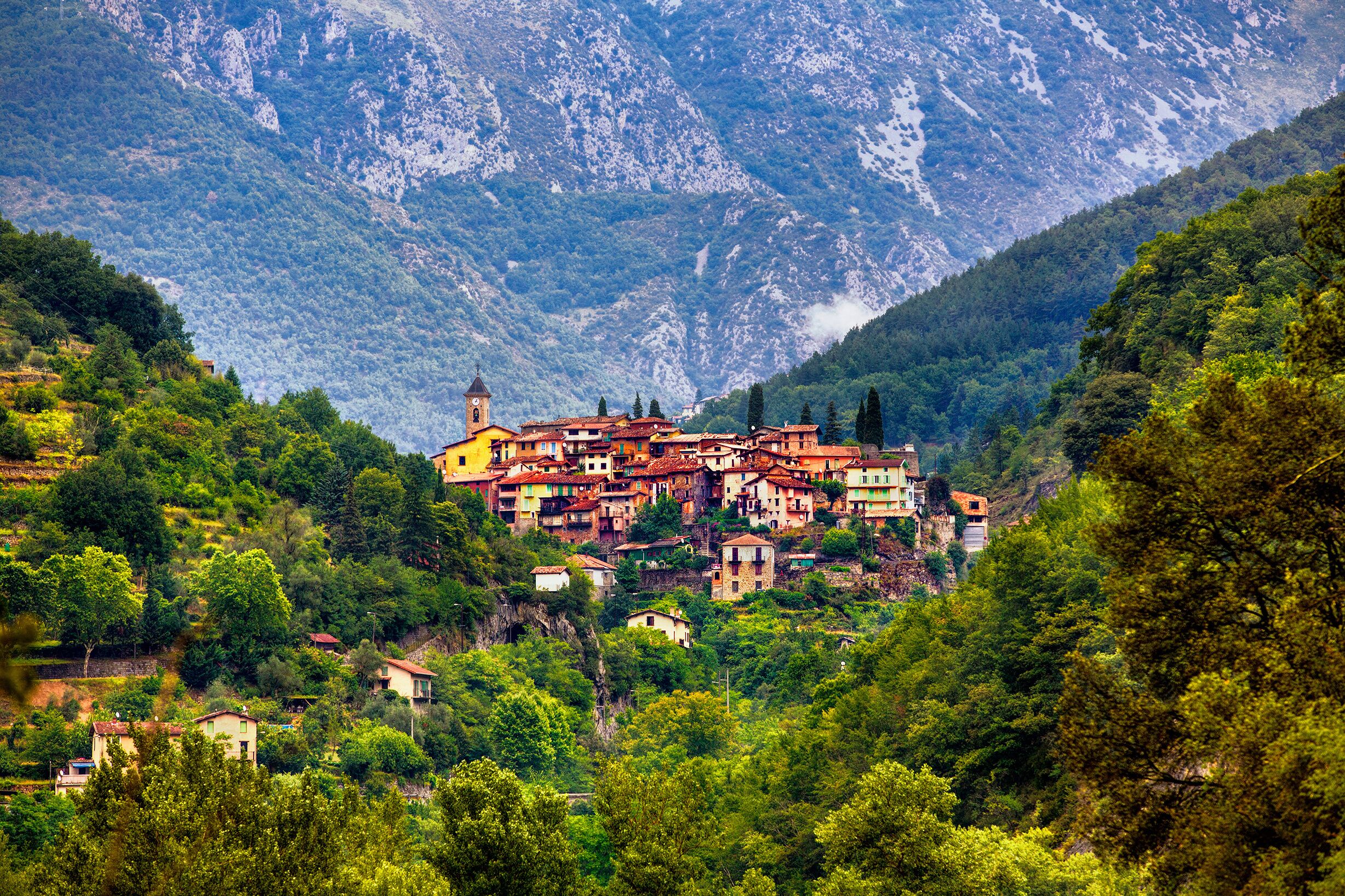 The Village of Lantosque, Alpes-Maritimes, Provence, France