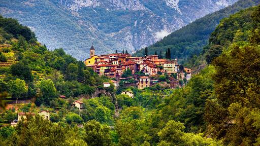 The Village of Lantosque, Alpes-Maritimes, Provence, France