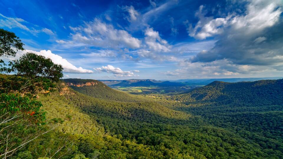 Mitchell's Ridge Lookout, Mount Victoria, Blue Mountains, Australia.