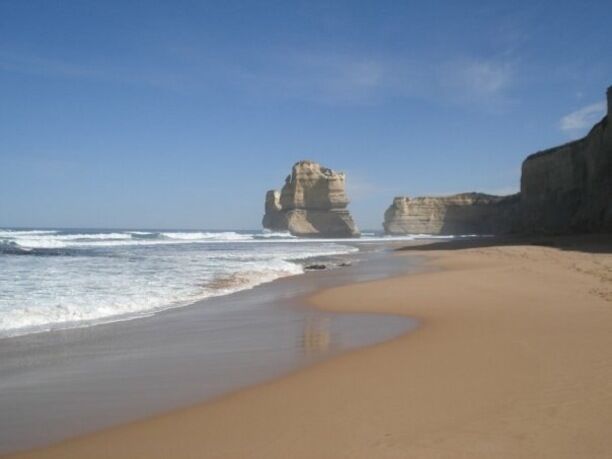 Golden sands on The Great Ocean Road