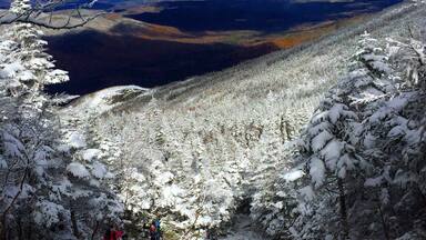 View from a stop along the path up Algonquin, High Peaks region, Adirondacks.