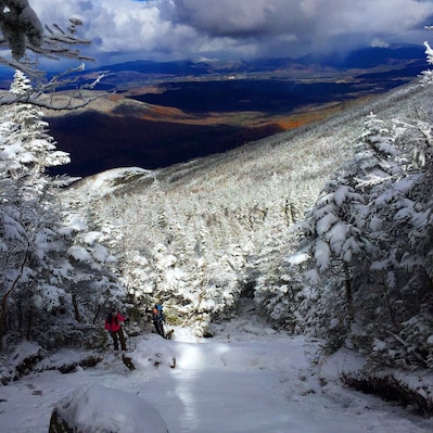 View from a stop along the path up Algonquin, High Peaks region, Adirondacks.
