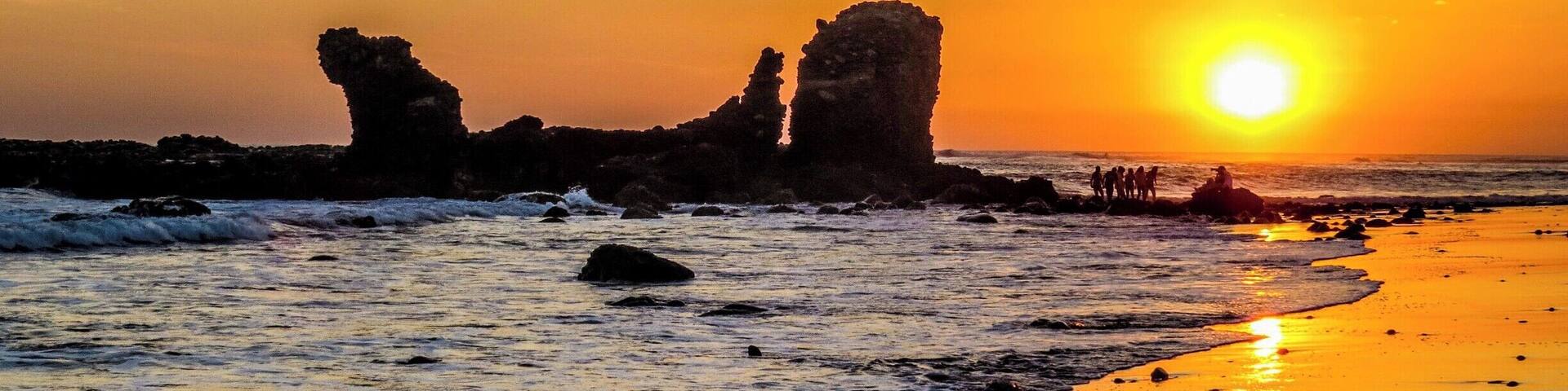 Gorgeous sunset over El Tunco, El Salvador.