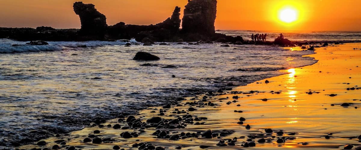 Gorgeous sunset over El Tunco, El Salvador.