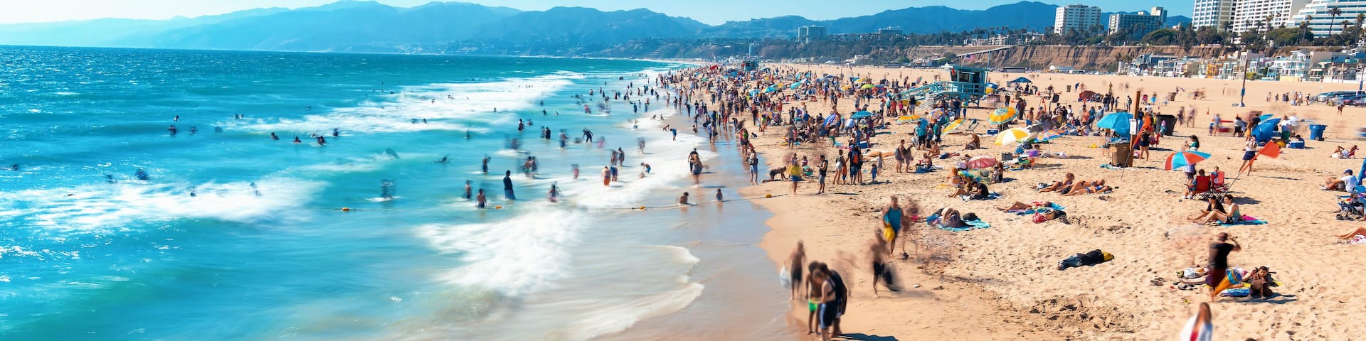 View of the Santa Monica beach