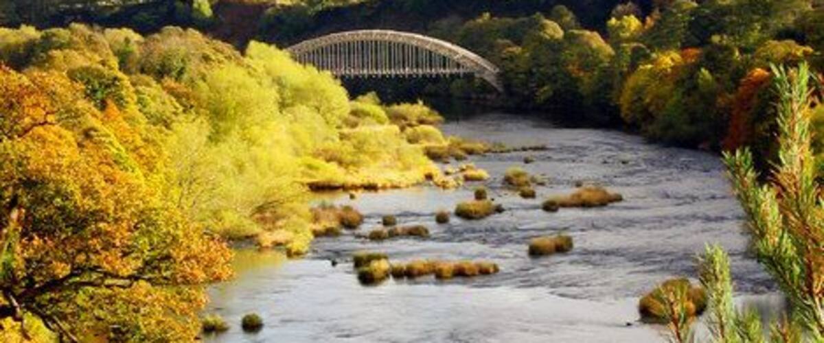 The River Tyne above Hagg Bank Bridge
