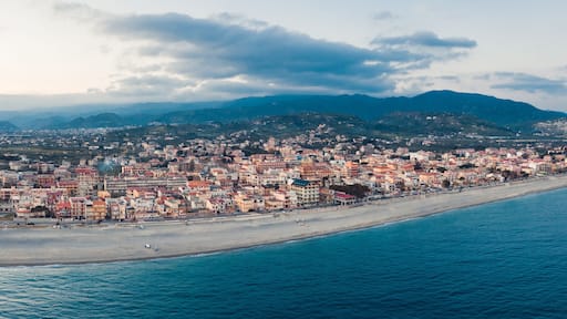 Aerial view of the city of Gioiosa. Calabria Italy