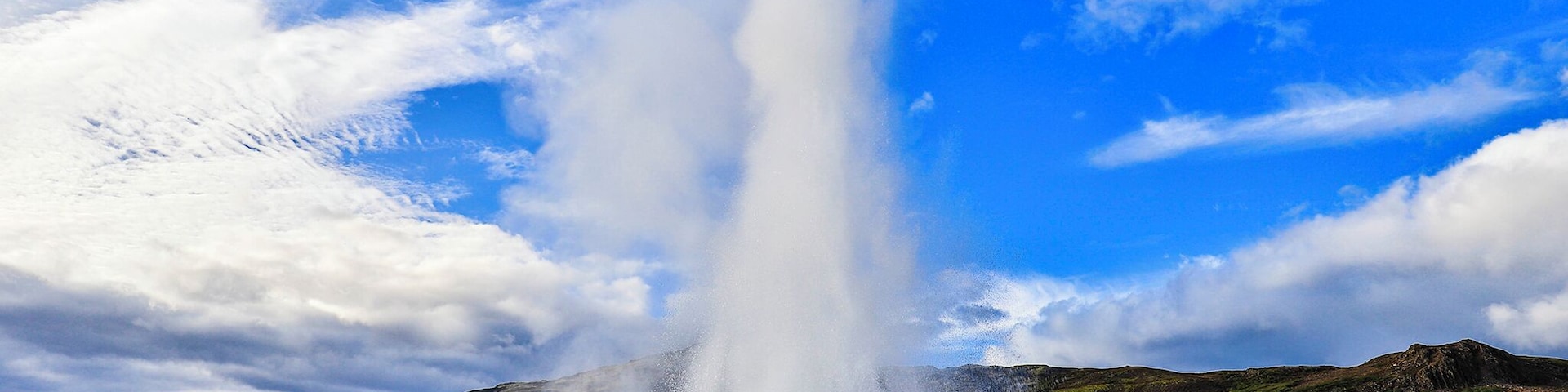 This is a site seeing spot in the Golden Circle with hot spring come out vertically at irregular interval.