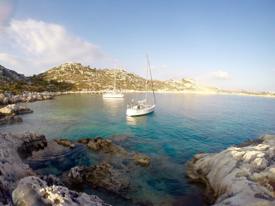 Ro is an uninhabited Greek island. There is just a military base located on it. That must be why it has such a clear and untouched sea and shore. 
If you have a chance to sail around the Mediterranean, stop by #blue Ro.
#BestOf5 #sailing #mediterranean #waterlust