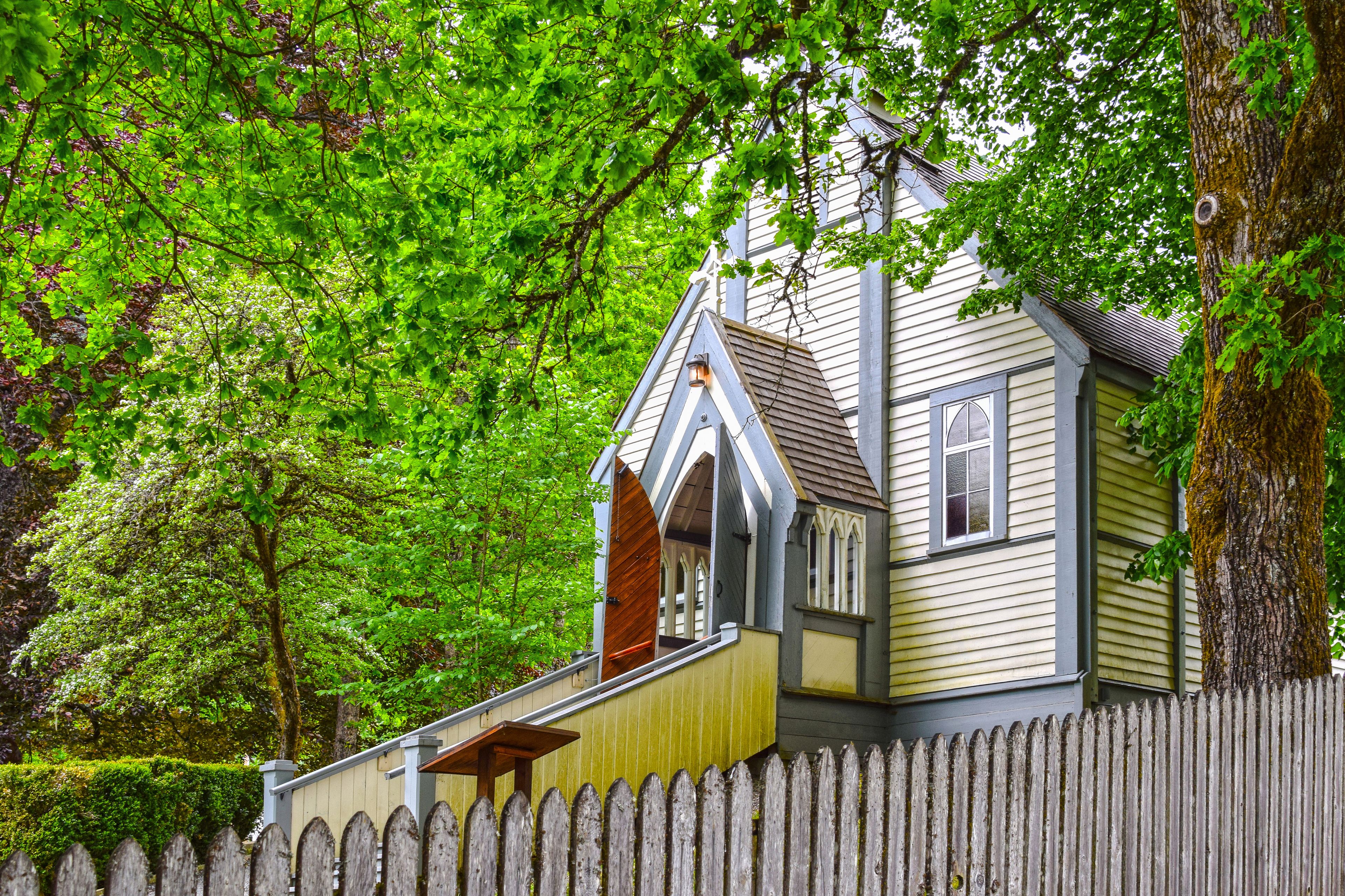The wooden Anglican Church of St. John the Divine in Yale, built in 1863, is one of the oldest churches in British Columbia, Canada.