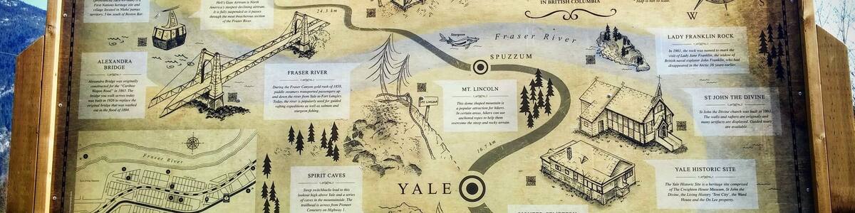 The small township of Yale marks the beginning of the Gold Rush Trail and Fraser Canyon Scenic Drive. The drive is so worth it!