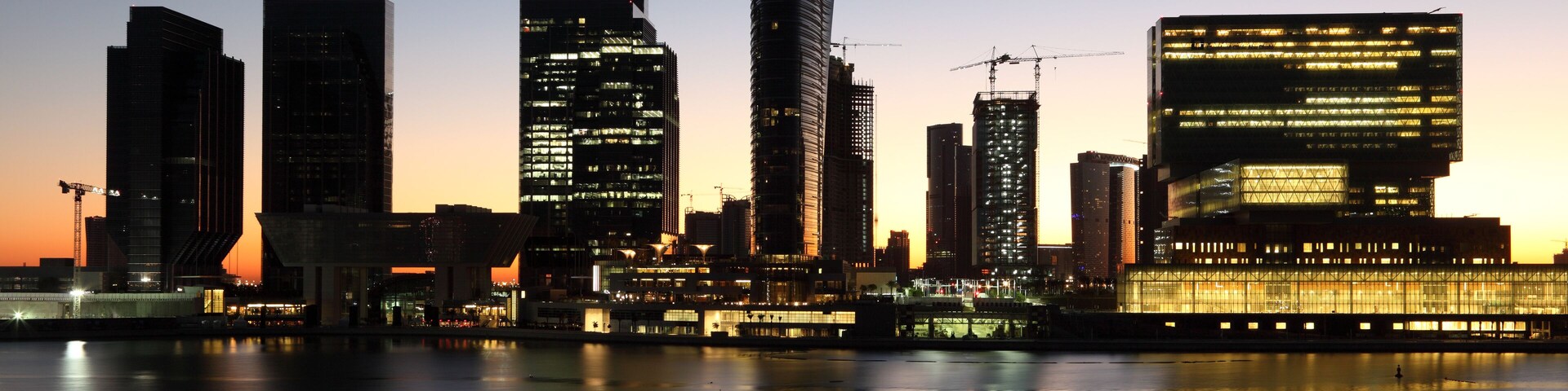 Al Maryah Island skyline. Abu Dhabi, United Arab Emirates