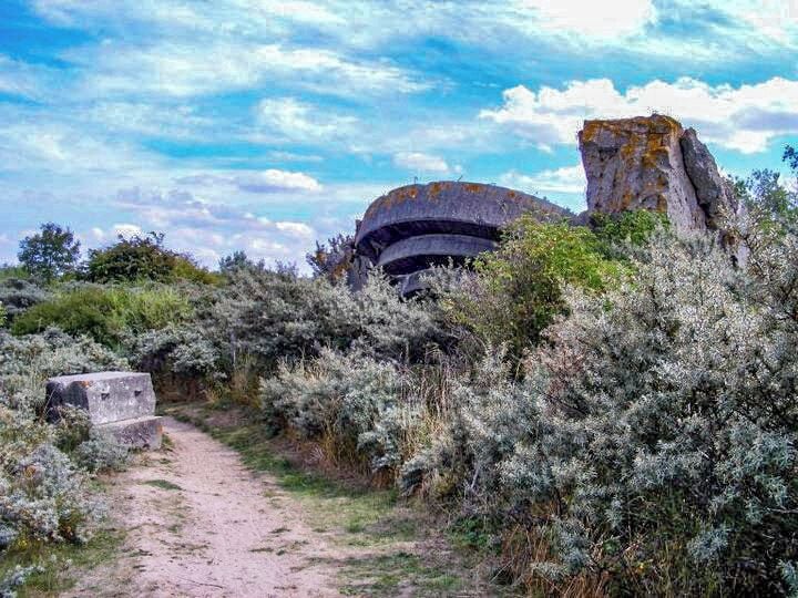 Remains of World War 2 gun placements at Oye-Plage in Northern France.