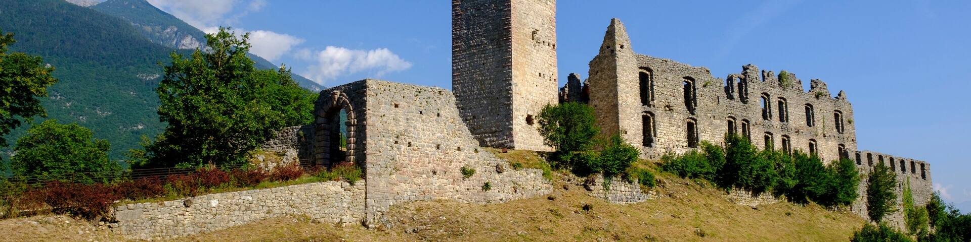 Italy, Trentino, Spormaggiore, Ruins of Castel Belfort