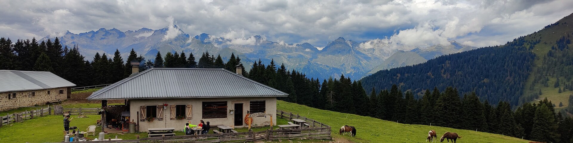 Alps Mountain ladscape of the Adamello Brenta park