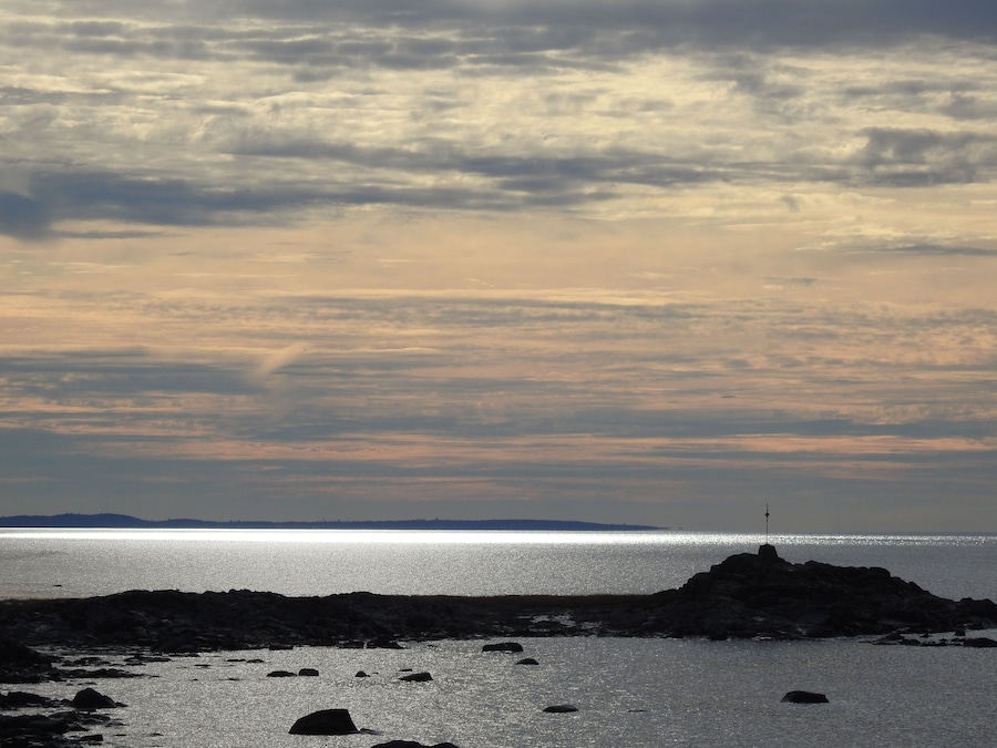 Panet Rock located in the Saint Lawrence River in front of L'Islet, Quebec